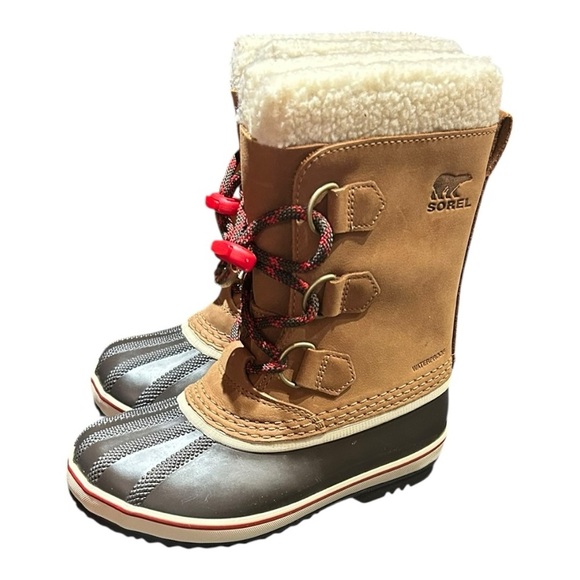 NEW- Sorel Velvet Tan Yoot Pac Caribou Boots Size Youth 1 - Picture 4 of 6